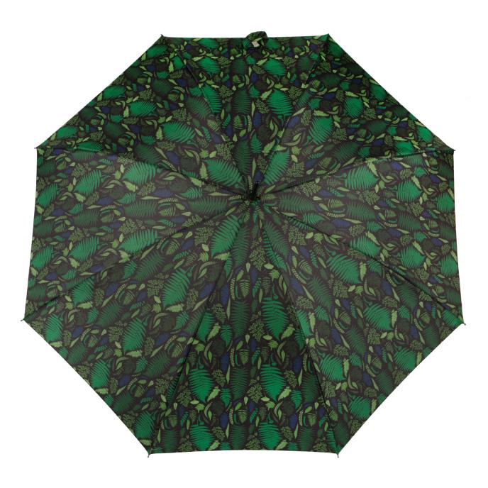 totes® Auto Open Walker Wood Handle Fern Print Umbrella  Extra Image 2